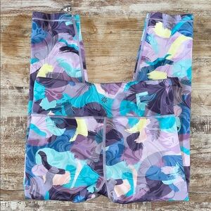 Athleta Girl High rise printed chit chat capri